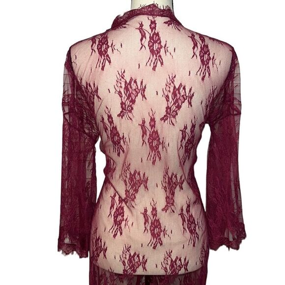 Ashley Stewart Sexy Lace Robe and Thong Set - Picture 8 of 13